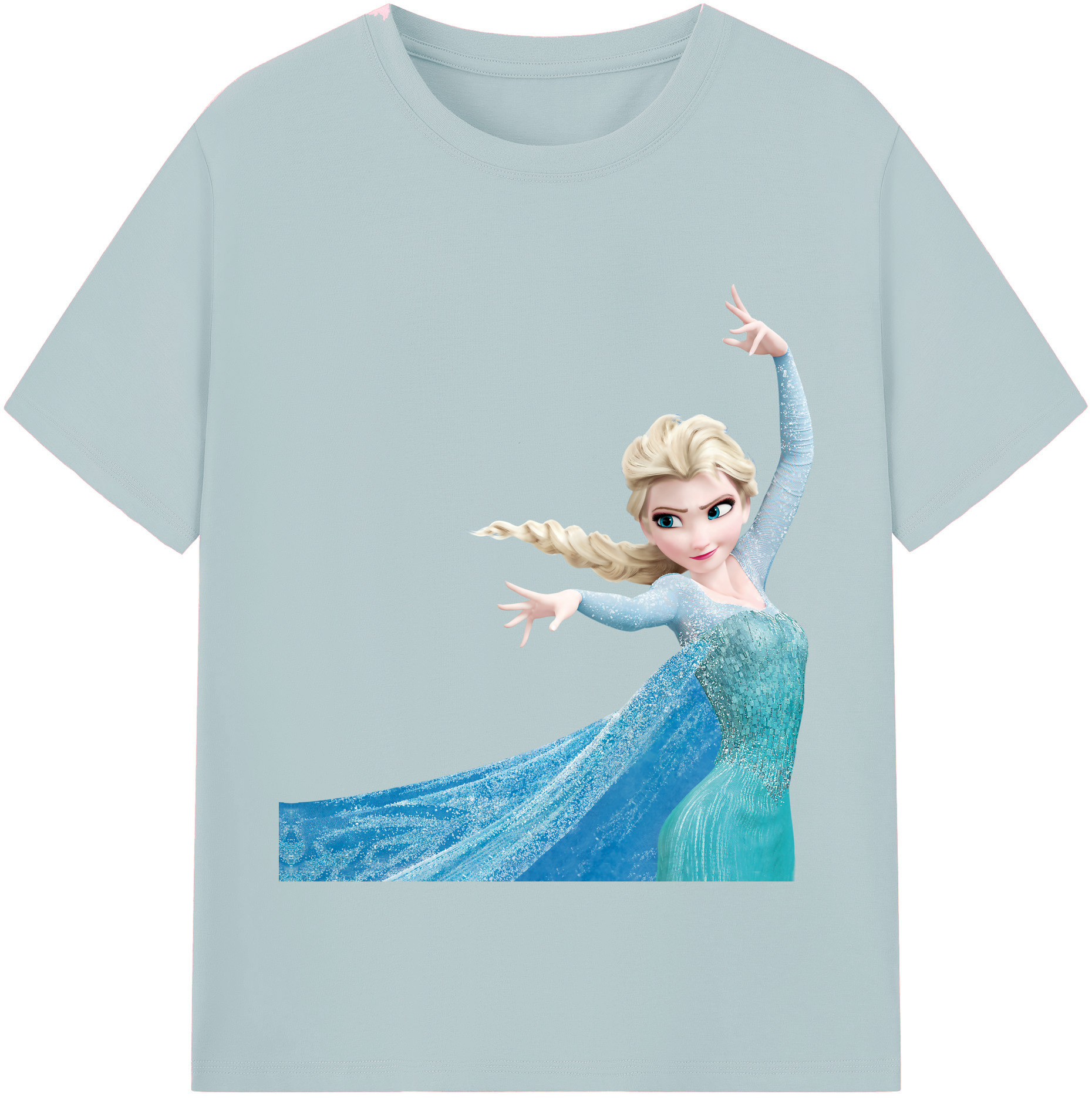 （画像用） アナと雪の女王 アンナ エルサ Frozen Anna Elsa 綿100％半袖Tシャツ（フロントプリント）